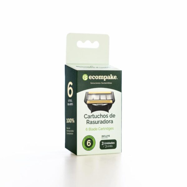 Repuesto De Afeitadora Para Hombre De Bamboo ECOMPAKE 3 Uds