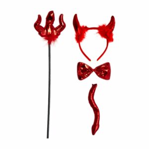 Set De Diabla Diadema, Cola, Collar Y Vara COLOR TOYS 60 X 20 X 20 Cm