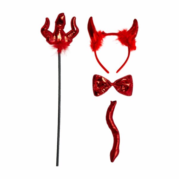 Set De Diabla Diadema, Cola, Collar Y Vara COLOR TOYS 60 X 20 X 20 Cm