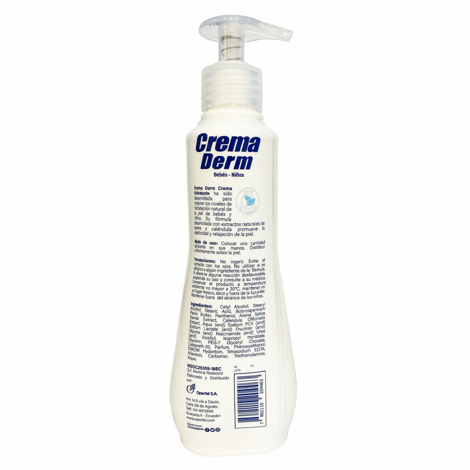 Crema Infantil Hidratante CREMA DERM 300 Ml - Imagen 2