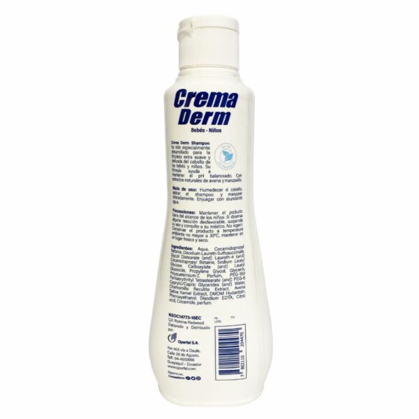 Shampoo Para Cabello De Bebés-Niños CREMA DERM 300 Ml - Imagen 2