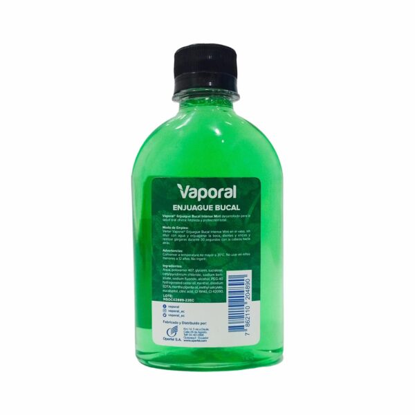 Enjuague Bucal Clinical Antibacterial Menta Intensa VAPORAL 250 Ml - Imagen 2