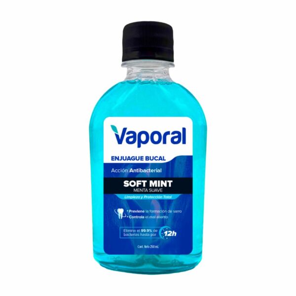 Enjuague Bucal Clinical Antibacterial Soft Mint VAPORAL 250 Ml