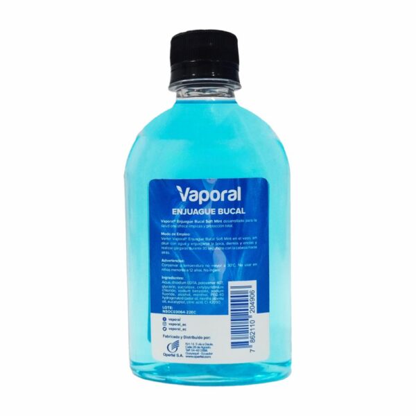 Enjuague Bucal Clinical Antibacterial Soft Mint VAPORAL 250 Ml - Imagen 2