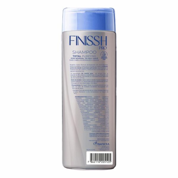 Shampoo Para Cabello Total Purifyng FINISS-H 375 Ml - Imagen 2