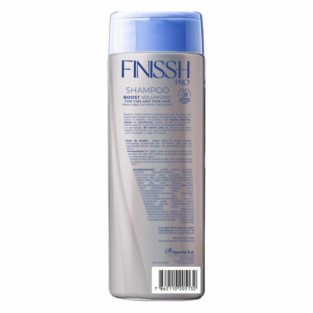 Shampoo Para Cabello Boost Volumen FINISSH PRO 375 Ml - Imagen 2