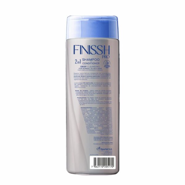Shampoo Para Cabello 2 En 1 Deep Cleasing FINISS-H 375 Ml - Imagen 2