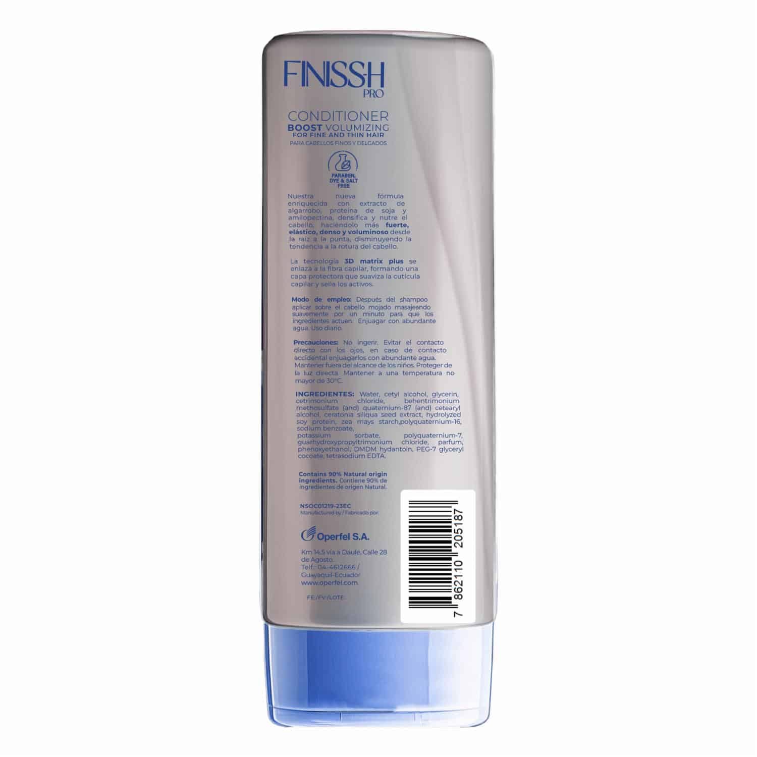 Acondicionador De Cabello Boost Volumen FINISSH PRO 375 Ml - Imagen 2