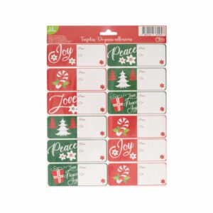 Tarjetas Adhesivas De Para Navidad x 12 Unidades OIMI 18cm x 24cm