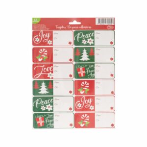 Tarjetas Adhesivas De Para Navidad x 12 Unidades OIMI 18cm x 24cm