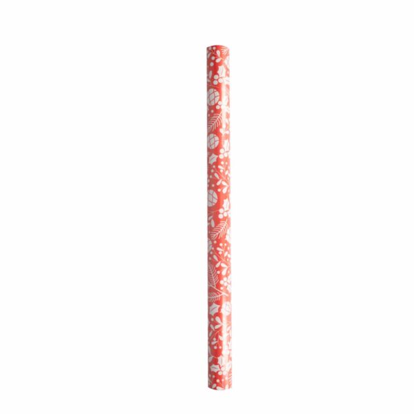 Papel De Regalo X Flores Blancas OIMI 57Cmx4Cm