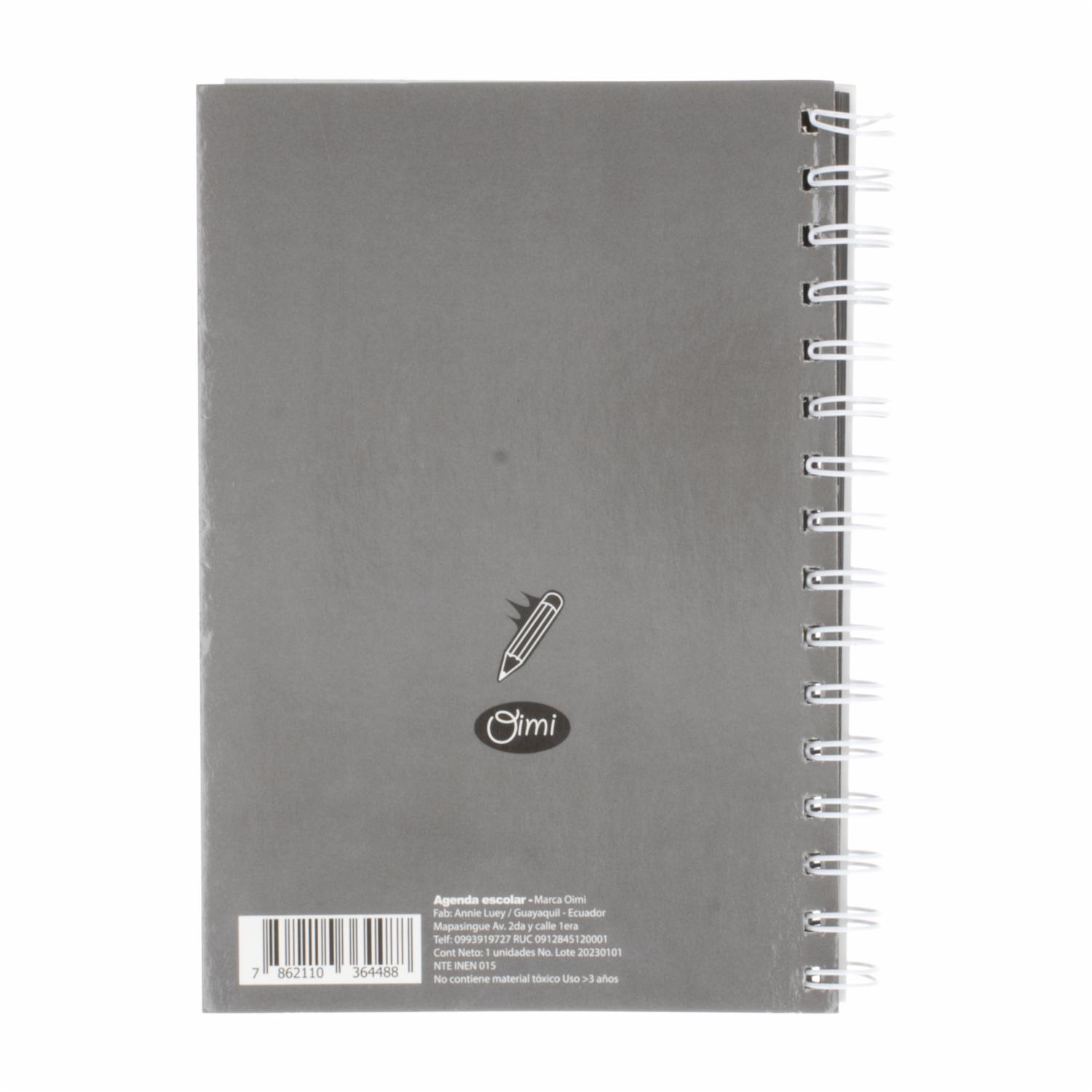 Agenda Escolar Pasta Dura Doble Anillo OIMI Unidad - Imagen 2