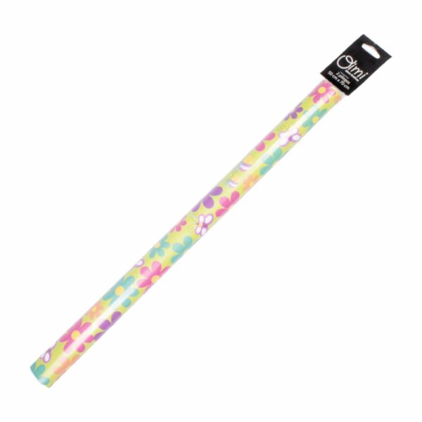 Papel De Regalo En Rollo Para Niña Con Diseños De Flores OIMI 50 X 70 Cm