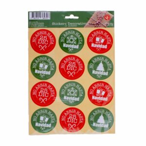 Stickers Navideños Decorativos OIMI X 12 Uds