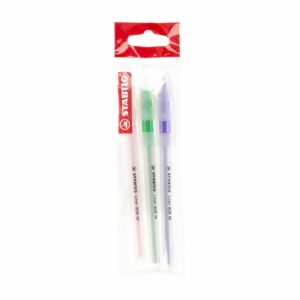 Bolígrafo Liner Verde Violeta Y Rosado STABILO 1x3 Uds
