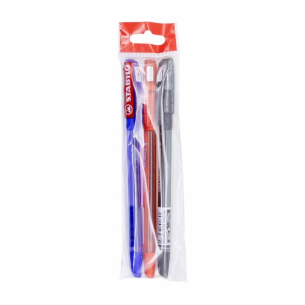 Bolígrafo Bille Azul Negro Y Rojo STABILO 1x3 Uds