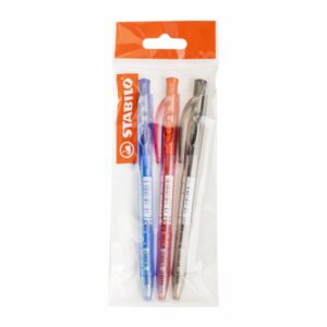 Bolígrafo Liner Azul Negro Y Rojo STABILO 1x3 Uds