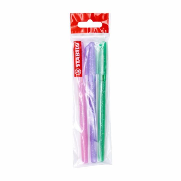 Bolígrafo Galaxy Verde Violeta Y Rosado STABILO 1x3 Uds