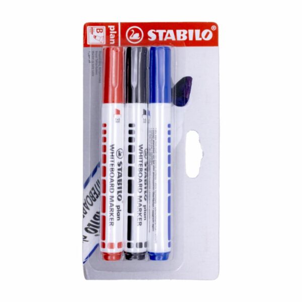 Marcador Para Para Pizarra Azul Negro Rojo STABILO Ecopack X3