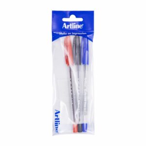 Bolígrafo Con Tapa Punta 1.0Mm Azul Negro Y Rojo ART X3 Uds