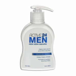 Jabón Íntimo Masculino Hidrata Limpia Y Refresca Con Aloe Vera Y Caléndula ACTIVE 24 MEN 250 Ml