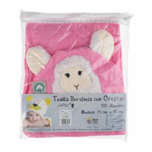 Toalla Bebe Bord.Orejitas Salho Nina Sur DULCE SUEÑOS 75X90Cm