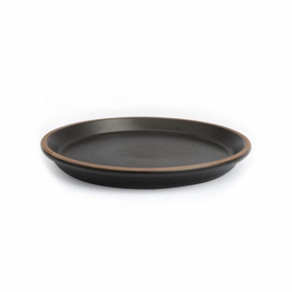 Plato Alfarero Color Negro Ébano MESTIZA 22 Cm