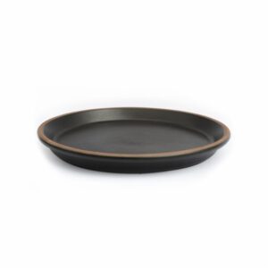 Plato Alfarero Color Negro Ébano MESTIZA 22 Cm