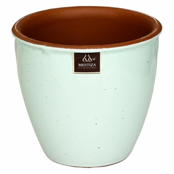 Maceta Zafiro 14 Morena Color Verde agua MESTIZA Unidad