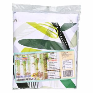 Cortina De Baño Mediterráneo X2 MUNDOGAR 180 X 180 Cm