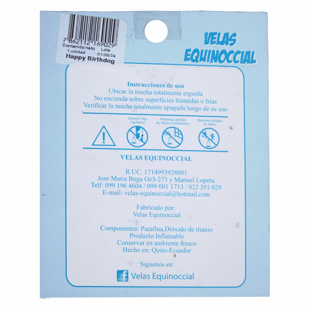 Vela Para Mascota Happy Birthdog VELAS EQUINOCCIAL Pequeño - Imagen 2