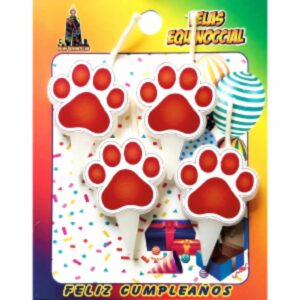 Vela Para Mascota Huella X 4 VELAS EQUINOCCIAL Paquete