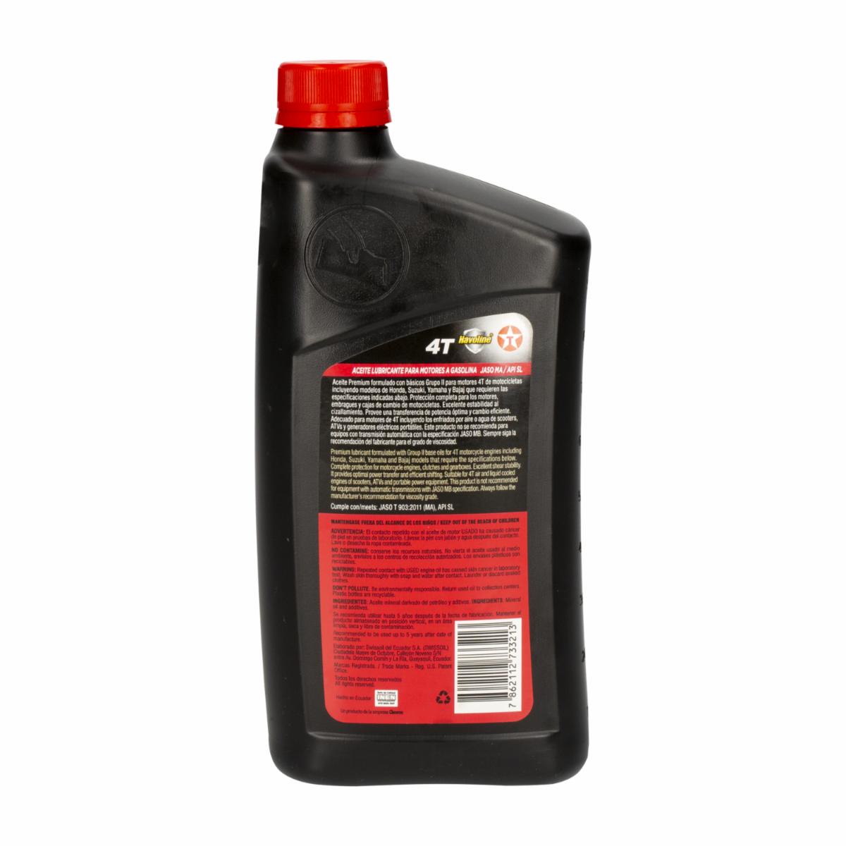 Aceite 20W50 4 Tiempos HAVOLINE 946 ml - Imagen 2