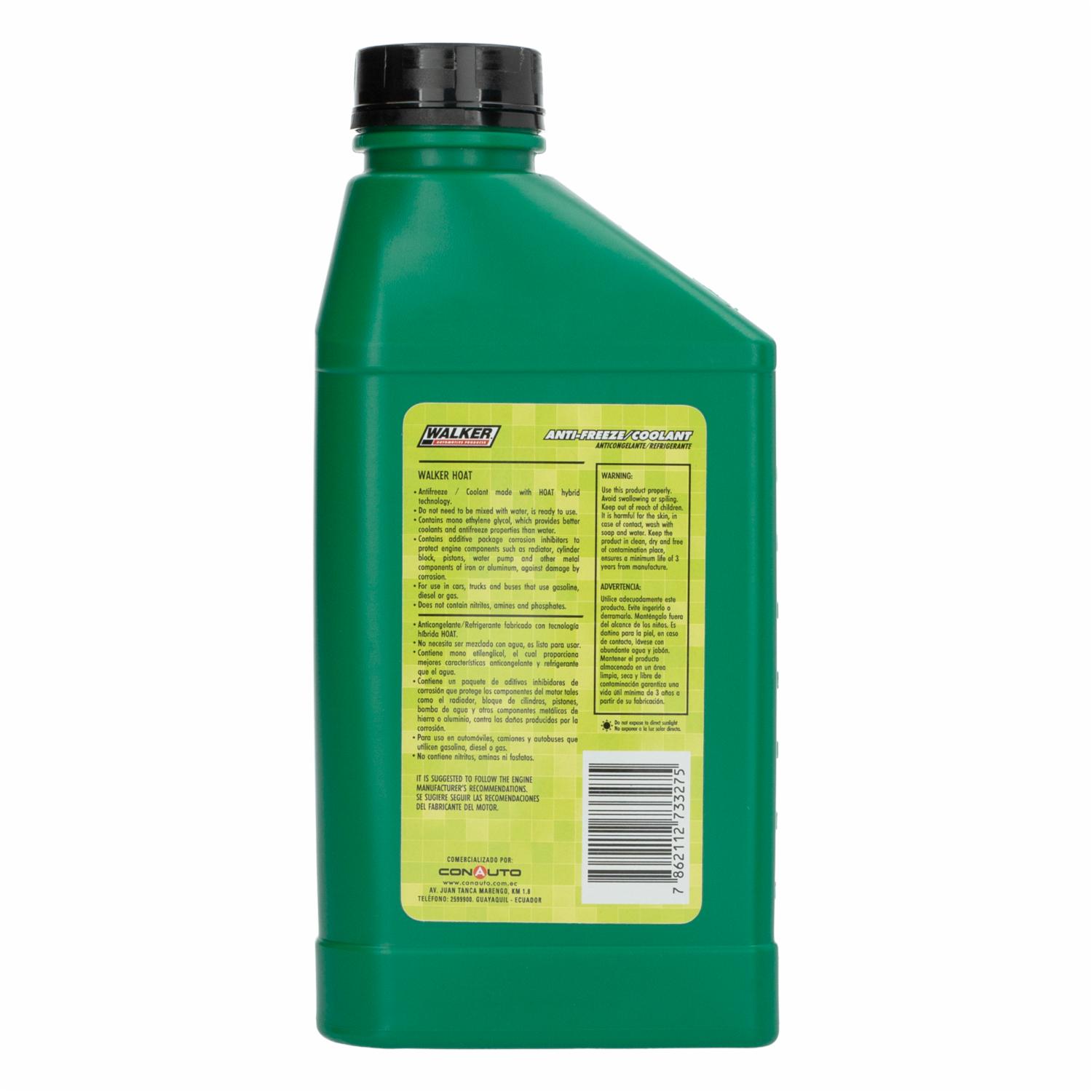 Refrigerante Automotriz Color Verde MOTOREX 951 Ml