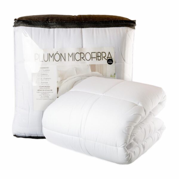 Plumón Blanco Tacto Piel Durazno MODERTEX 1 1/2 Plazas