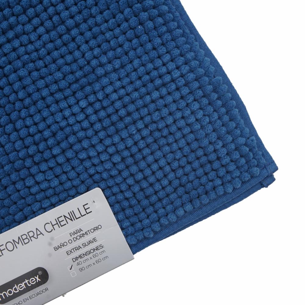 Alfombra Para Baño Chenille Azul MODERTEX 40 X 60 Cm - Imagen 2