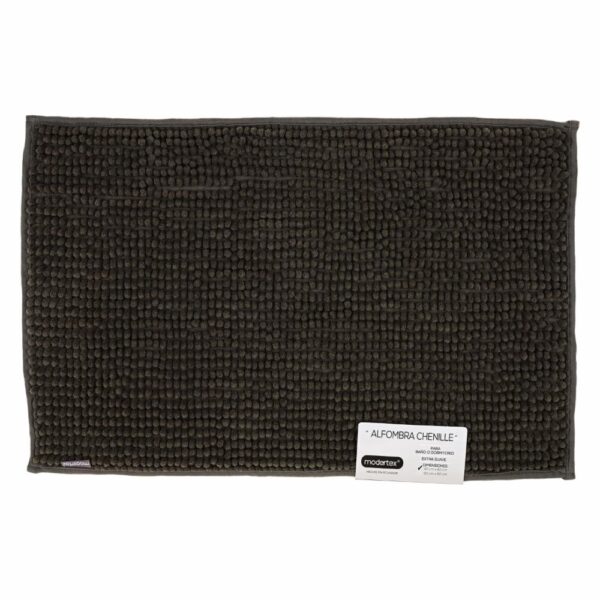 Alfombra Para Baño Chenille Gris MODERTEX 40 X 60 Cm