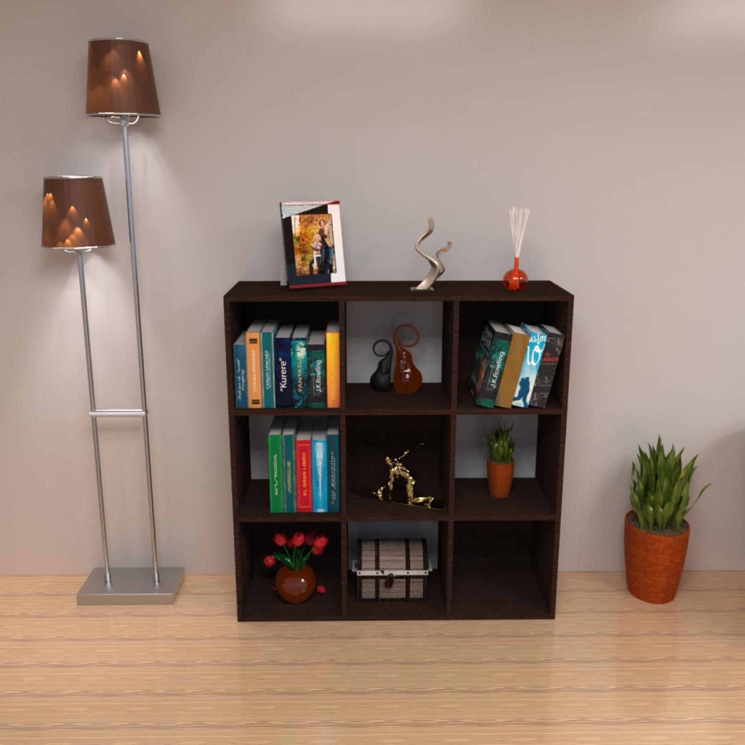 Biblioteca 9 Cubos Wengue MUEBLE FÁCIL - Imagen 2