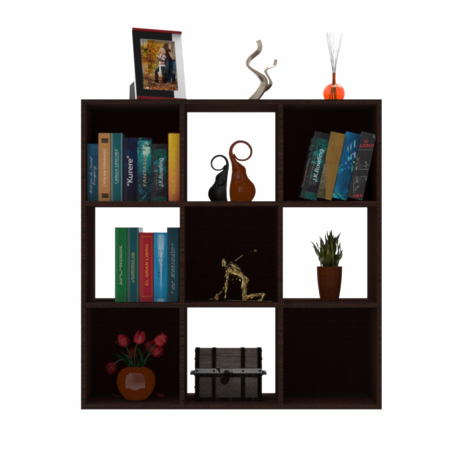 Biblioteca 9 Cubos Wengue MUEBLE FÁCIL - Imagen 3