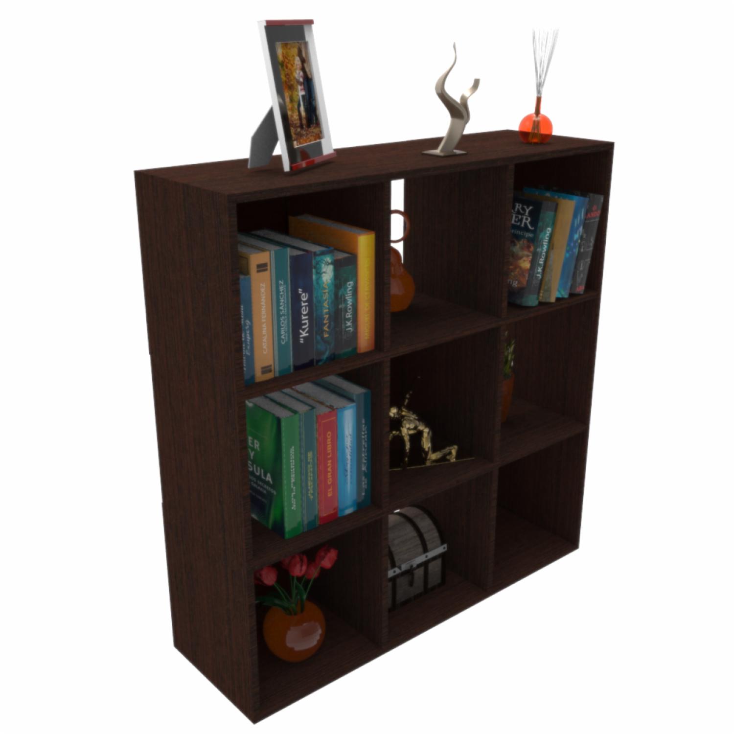 Biblioteca 9 Cubos Wengue MUEBLE FÁCIL - Imagen 4