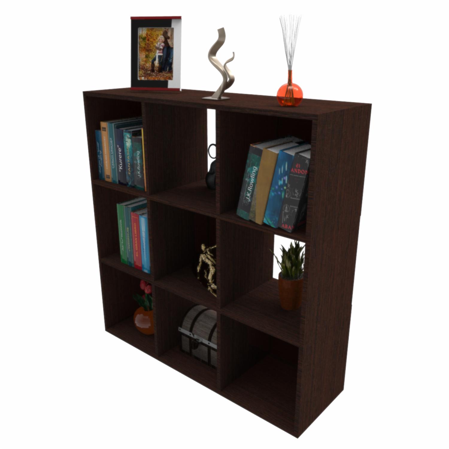 Biblioteca 9 Cubos Wengue MUEBLE FÁCIL - Imagen 5