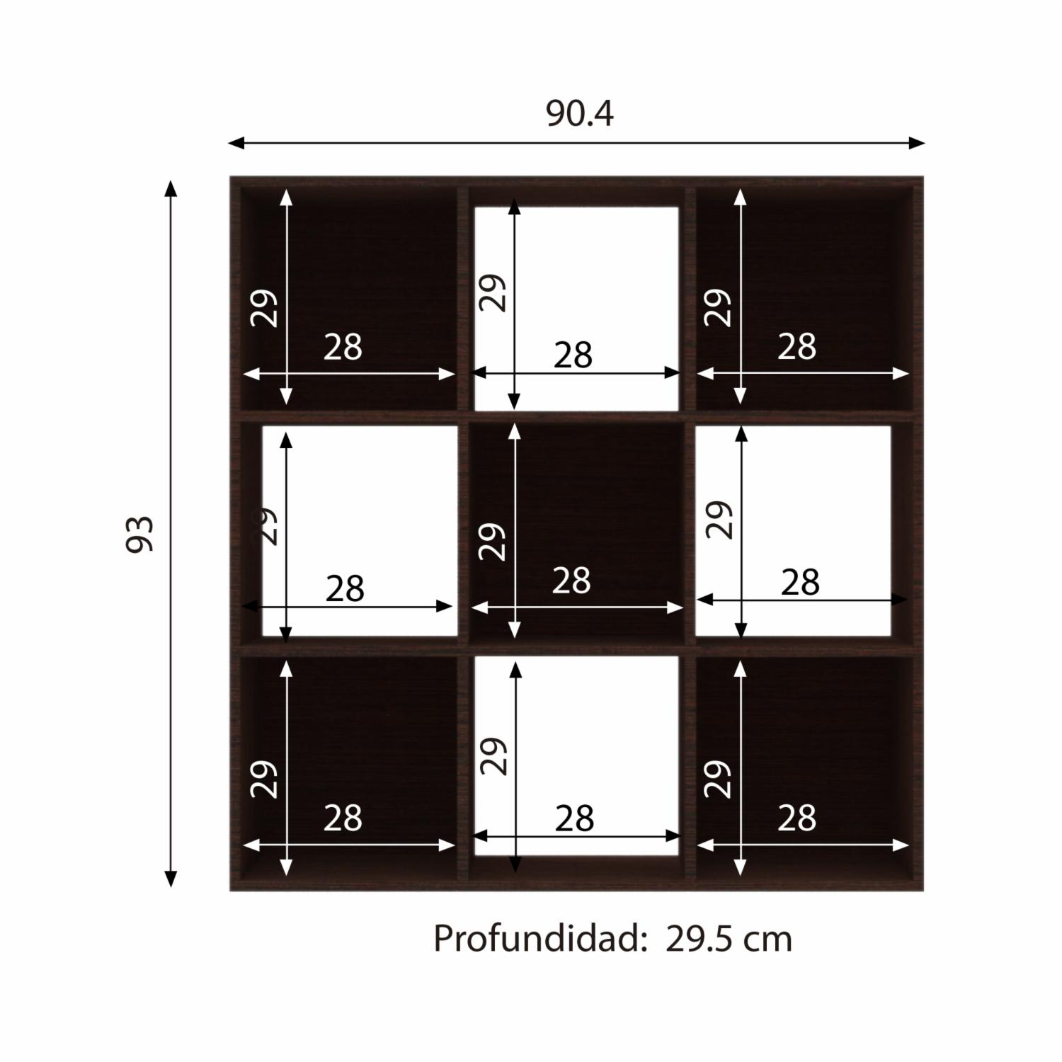 Biblioteca 9 Cubos Wengue MUEBLE FÁCIL - Imagen 6