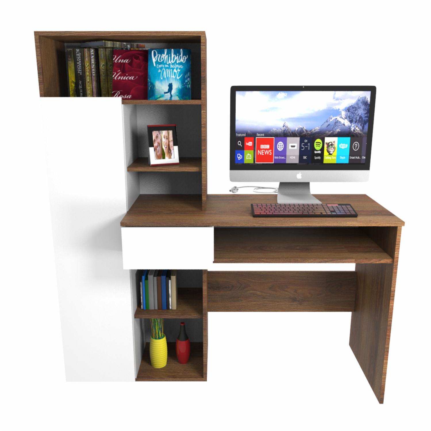 Escritorio Hurón Blanco Con Arizona MUEBLE FÁCIL MDP