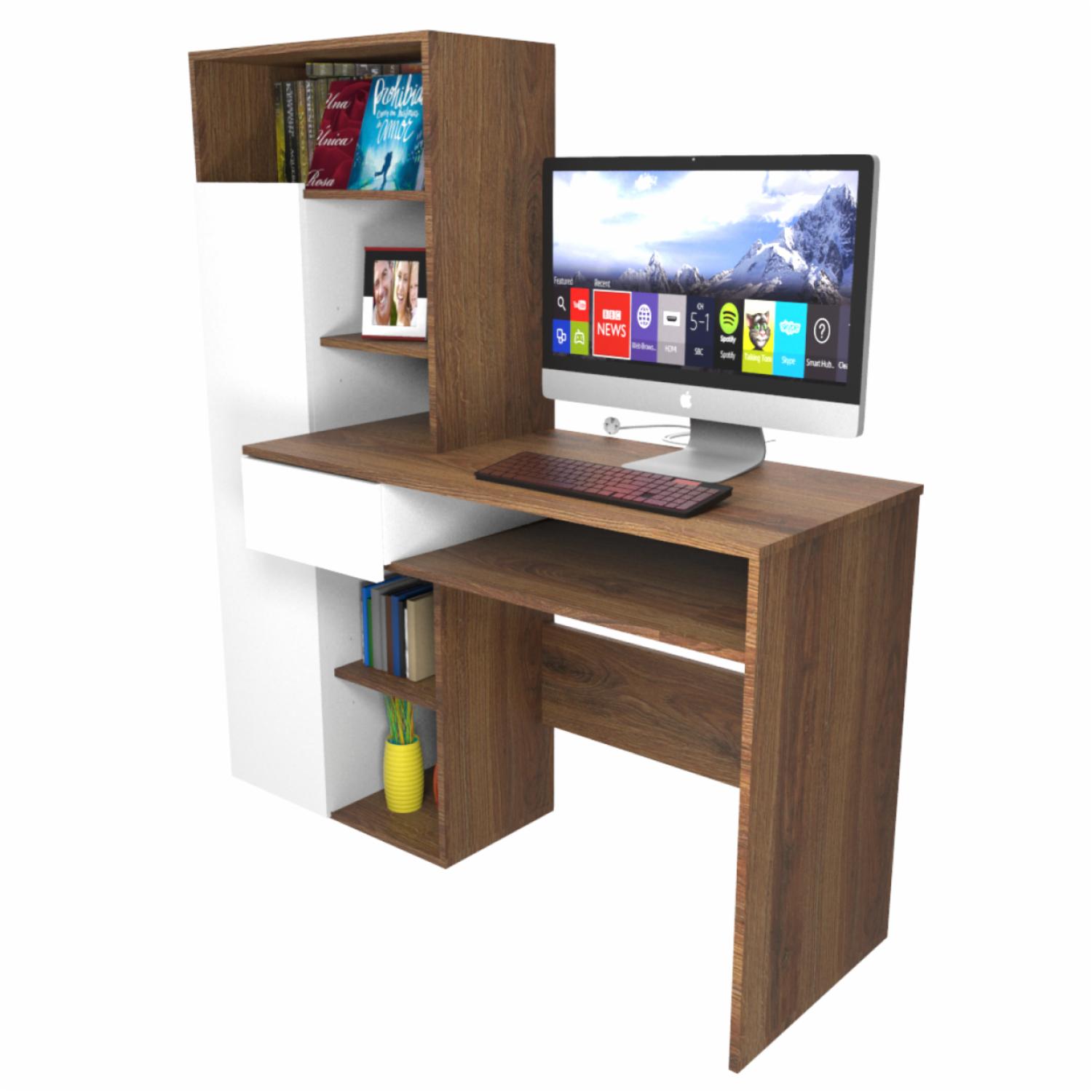 Escritorio Hurón Blanco Con Arizona MUEBLE FÁCIL MDP