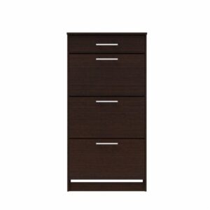 Zapatera Apis 3 Puertas 1 Cajón Wengue MUEBLE FÁCIL