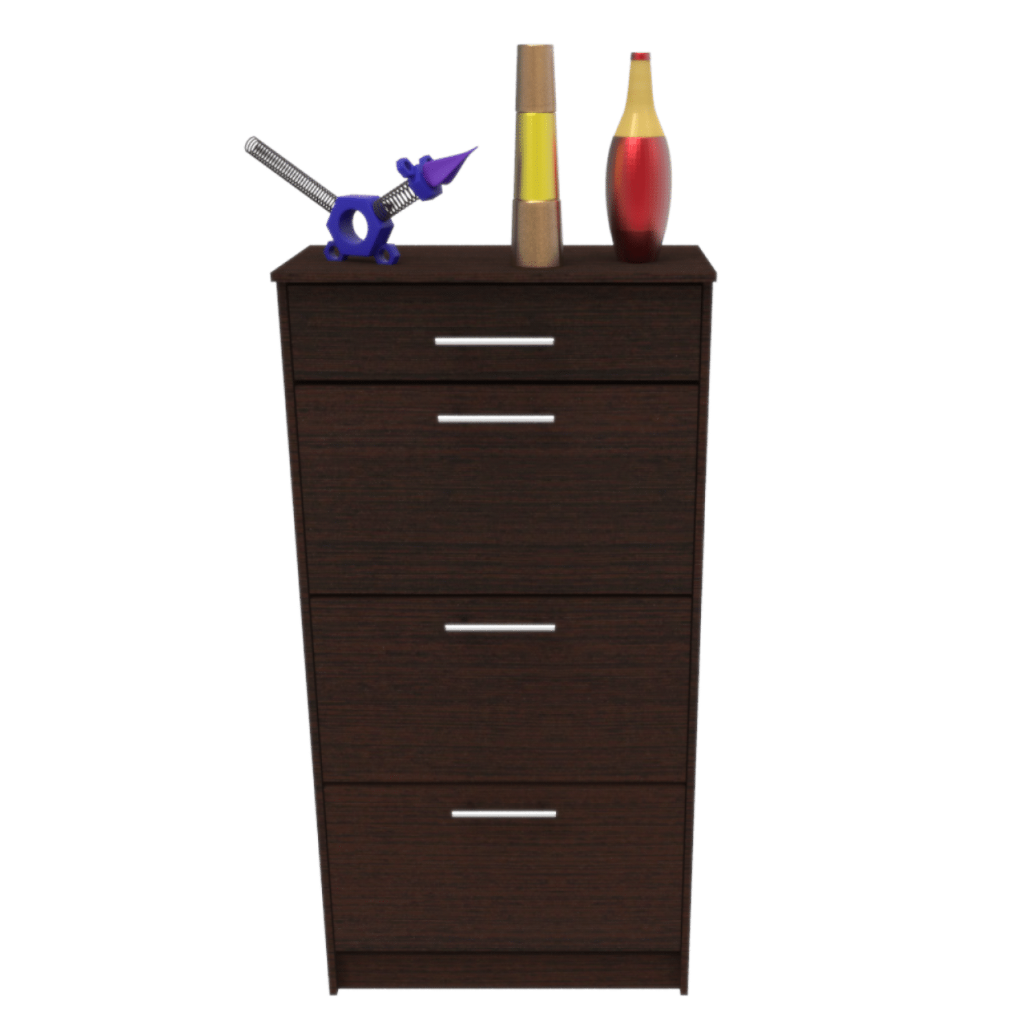 Zapatera Apis 3 Puertas 1 Cajón Wengue MUEBLE FÁCIL