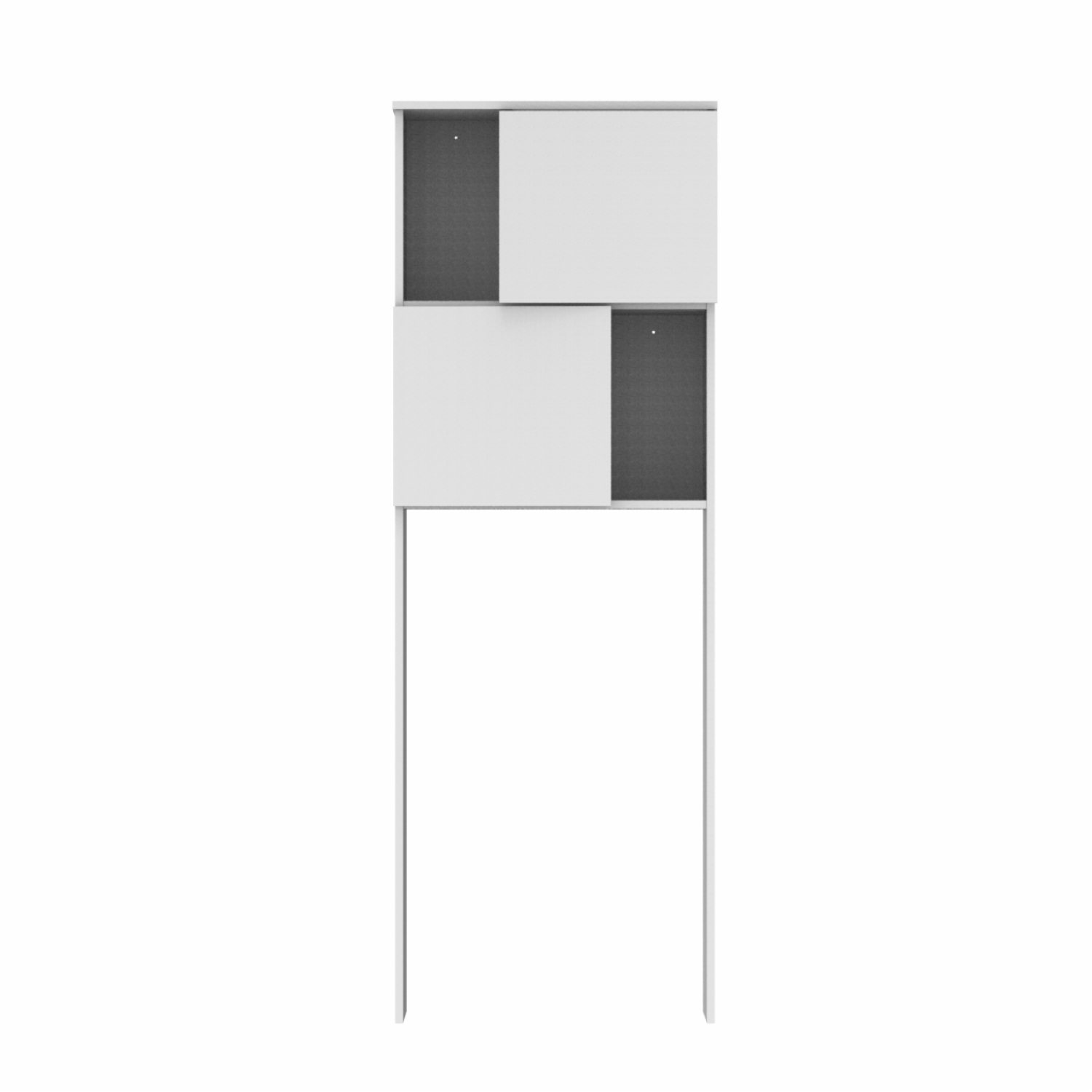Mueble Auxiliar De Baño Sobre Inodoro Puertas Blanco MUEBLE FÁCIL