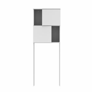 Mueble Auxiliar De Baño Sobre Inodoro Puertas Blanco MUEBLE FÁCIL