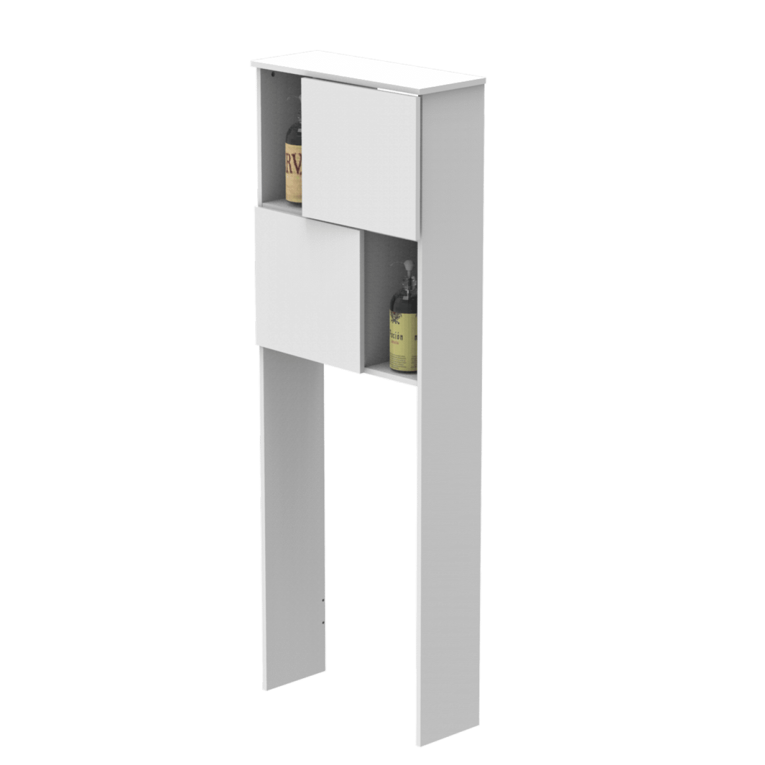 Mueble Auxiliar De Baño Sobre Inodoro Puertas Blanco MUEBLE FÁCIL