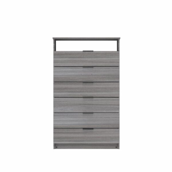Semanero Hefestos Humo 6 Cajones 1 Repisa MUEBLE FÁCIL